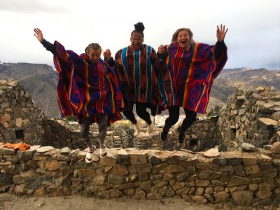 Students jumping in air